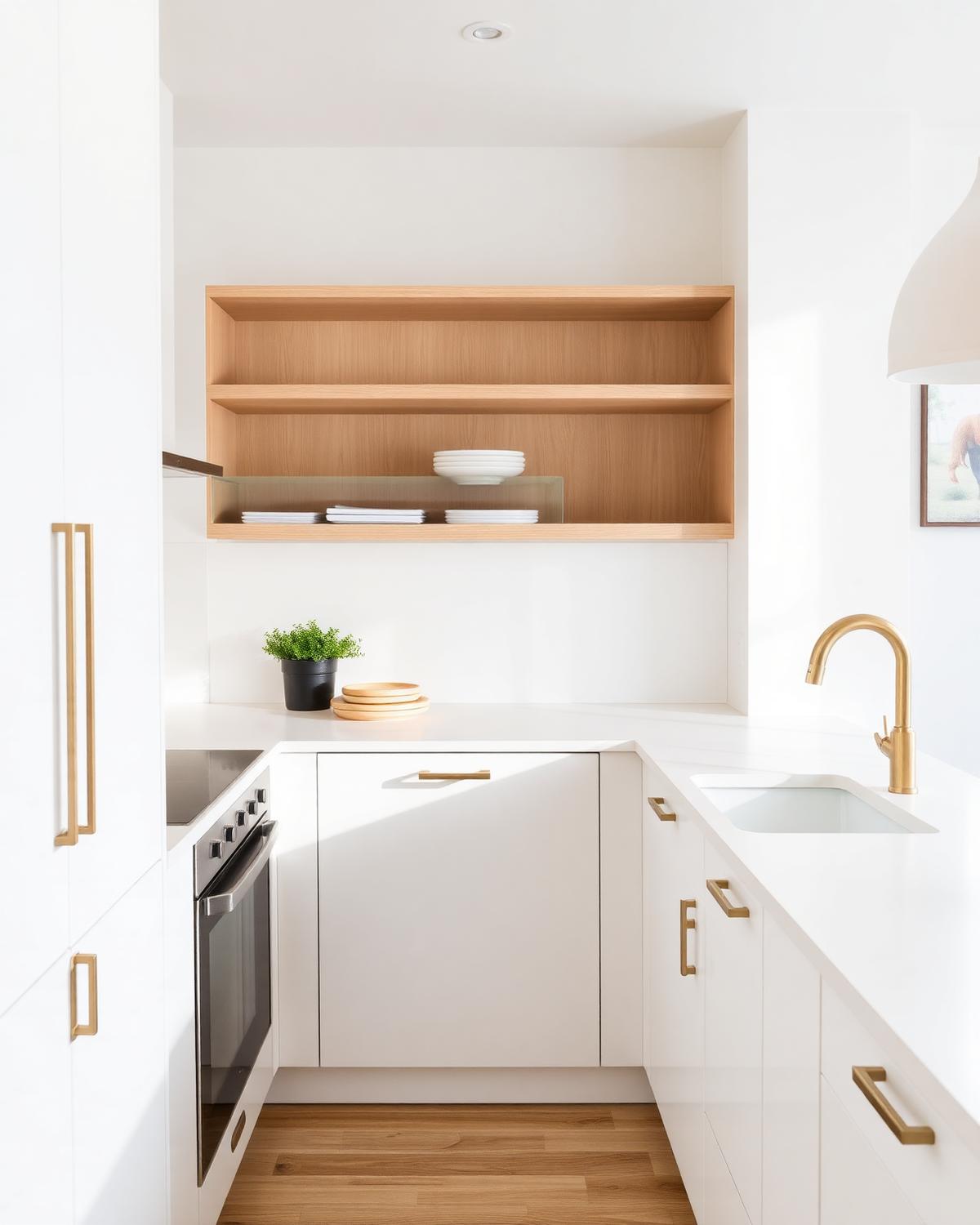 Kitchen set Pavilion White di Solo Baru — Duco matte · Oak veneer